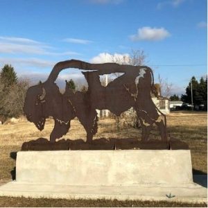 Hairy Hill Bison Statue